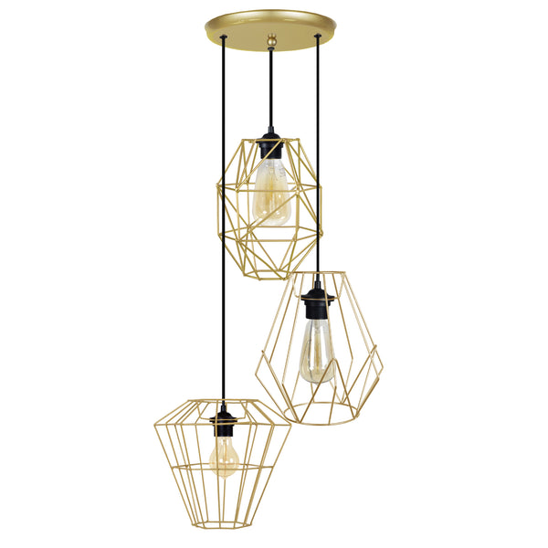 <tc>Candeeiro de Teto OLYMPIA, TRIBERG, OCTOGONAL 42cm - 3 Luzes </tc>