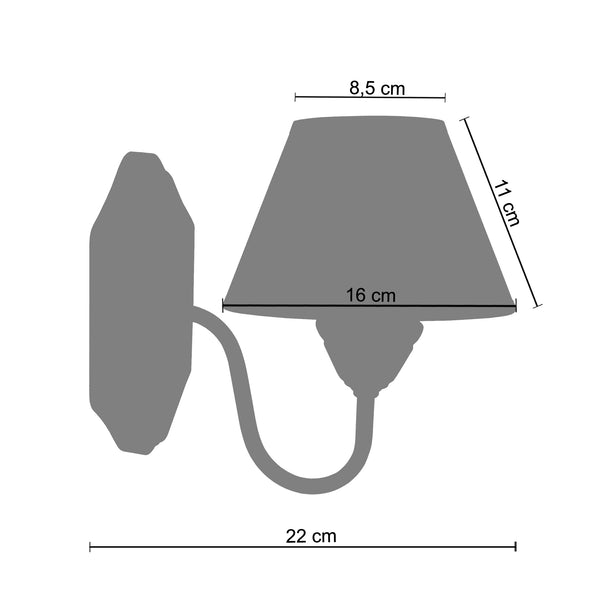 <transcy>Aplique ISSY 21cm - 1 Luz </transcy>