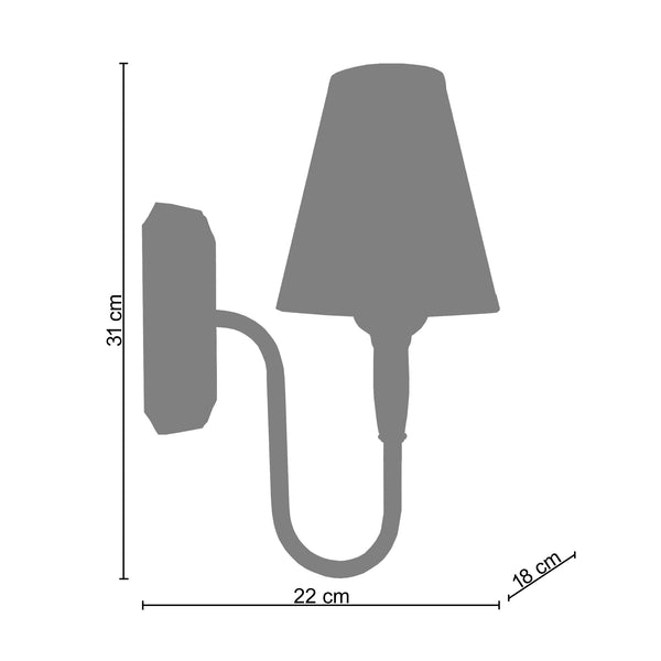 <transcy>Aplique CALAIS  22cm - 1 Luz </transcy>