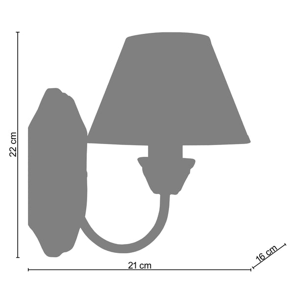 <transcy>Aplique DAX 21cm - 1 Luz </transcy>