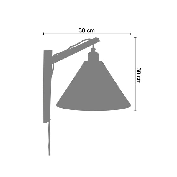 <transcy>Aplique KRAN CÔNE  30cm - 1 Luz </transcy>