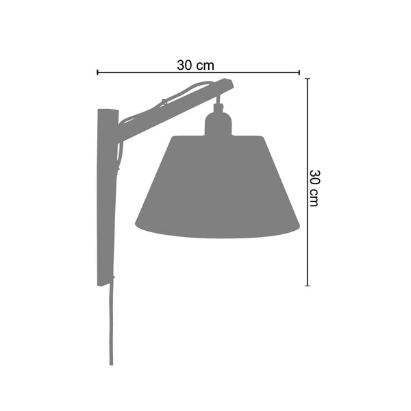 <transcy>Aplique KRAN POLYCONE  30cm - 1 Luz </transcy>