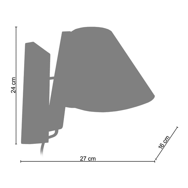 <transcy>Aplique BILEZA 16cm - 1 Luz </transcy>