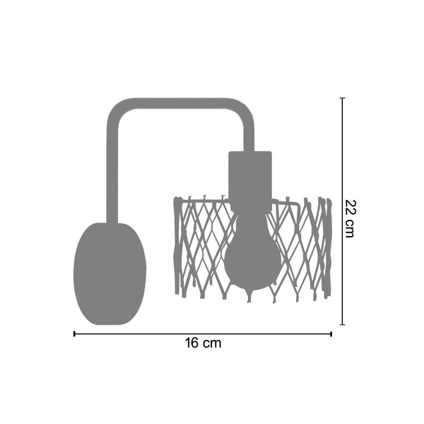 <transcy>Aplique ASTER  16cm - 1 Luz </transcy>