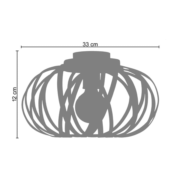 Plafonnier CITROUILLE 35cm - 1 Lumière