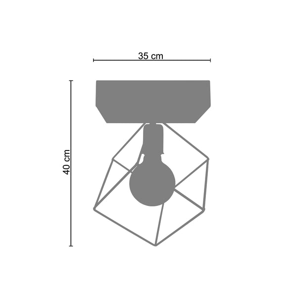 Plafonnier SQUARE 25cm - 1 Lumière