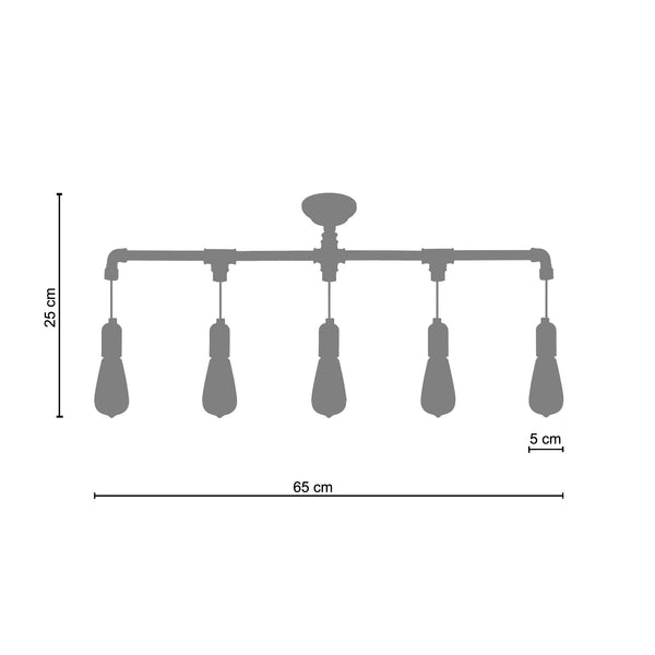 <transcy>Plafon HYDRAULIK   65cm - 5 Luzes </transcy>