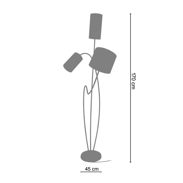 <tc>Candeeiro Pé Alto MIDI  45cm - 3 Luzes</tc>