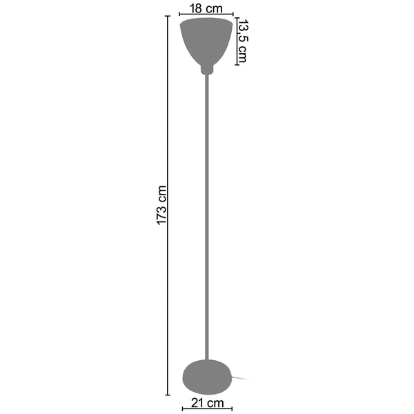 Lampadaire BELGICA 173 cm - 1 Lumière