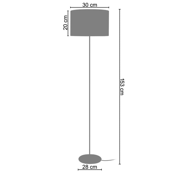 Lampadaire ALFENA 153cm - 1 Lumière