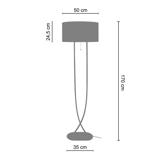 Lampadaire ELÉGANCE 170cm - 1 Lumière