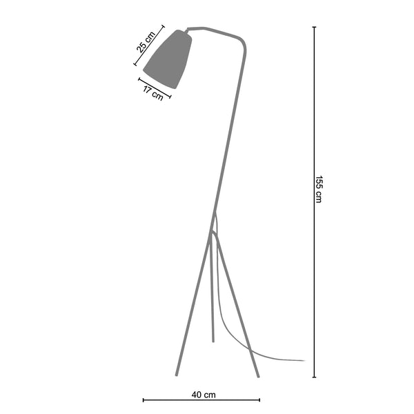 Lampadaire LARSEN 155cm - 1 Lumière