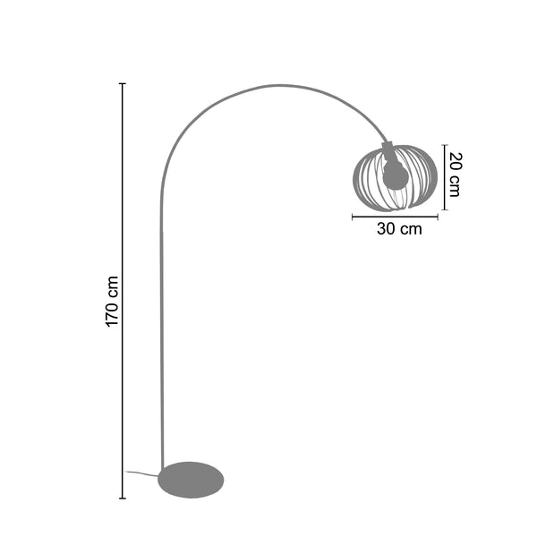 <transcy>Candeeiro Pé Alto ALFENA ARC  30cm - 1 Luz </transcy>