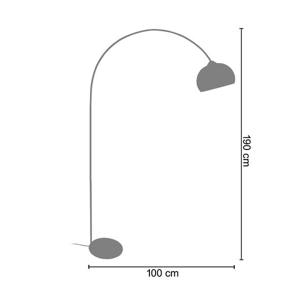 <transcy>Candeeiro Pé Alto ALFENA ARC  30cm - 1 Luz </transcy>