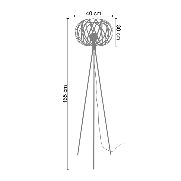 Lampadaire CITROUILLE 165cm - 1 Lumière