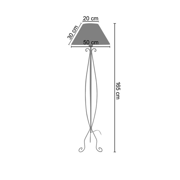 <transcy>Candeeiro Pé Alto CURL  50cm - 1 Luz </transcy>