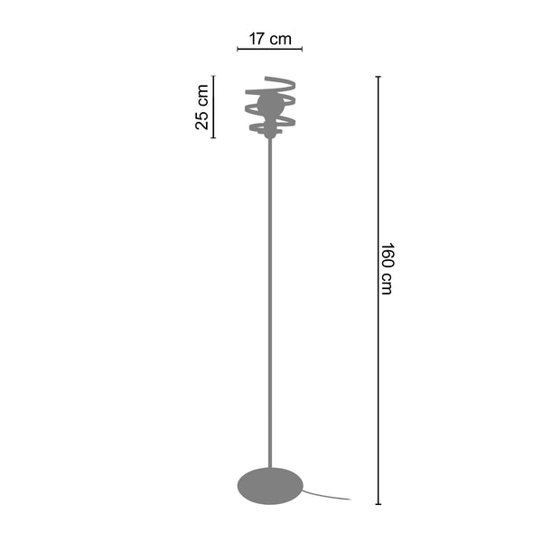 Lampadaire KAROL 160 cm - 1 Lumière