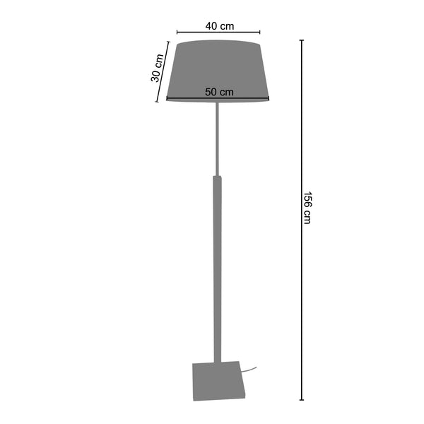 <transcy>Candeeiro Pé Alto HOD  50cm - 1 Luz </transcy>