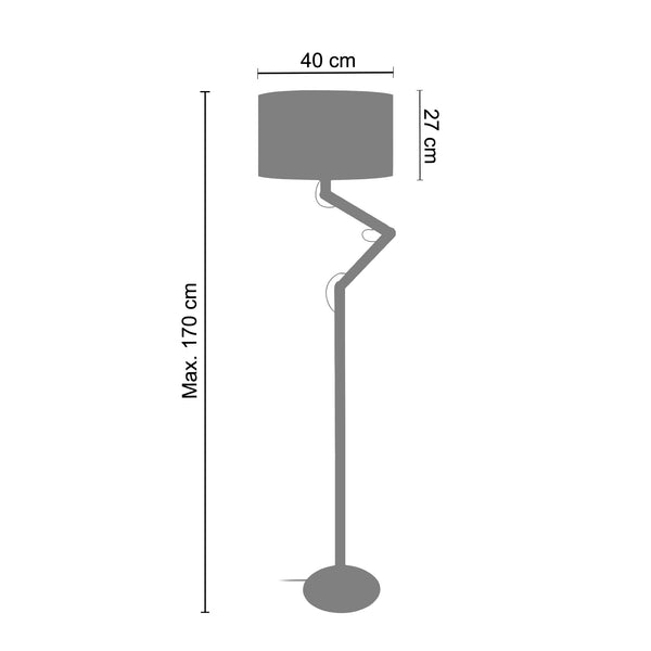 <transcy>Candeeiro Pé Alto GERI  40cm - 1 Luz</transcy>