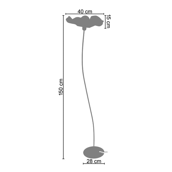 Lampadaire BLUME 155 cm - 1 Lumière