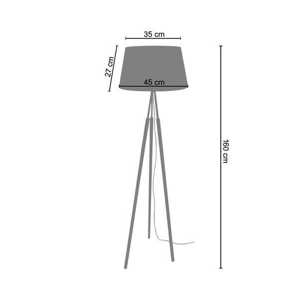 <transcy>Candeeiro Pé Alto GOTEBORG  45cm - 1 Luz</transcy>