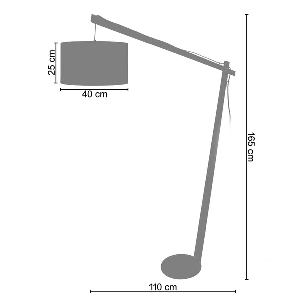 Lampadaire BELFORT CYLINDRE 40cm - 1 Lumière