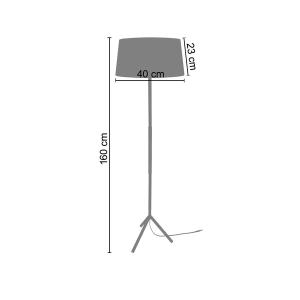 <transcy>Candeeiro pé alto TRIDENT B 40cm - 1 Luz </transcy>