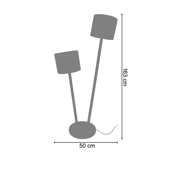 <transcy>Candeeiro pé alto TANDEM 50cm - 2 Luzes </transcy>