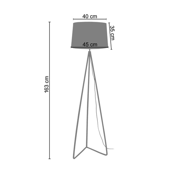 Lampadaire PIED TRIANGLE 45cm - 1 Lumière