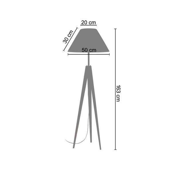 <transcy>Candeeiro Pé Alto IDUN B  50cm - 1 Luz  </transcy>