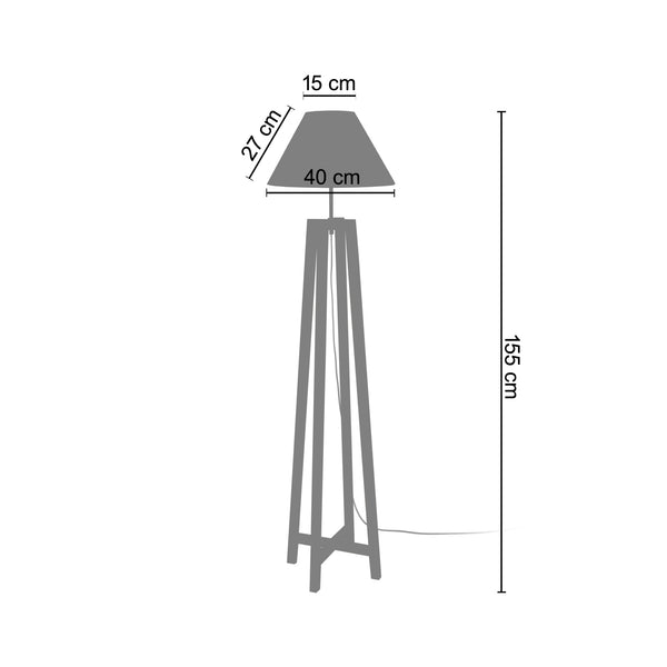 <transcy>Candeeiro Pé Alto KALMAR  40cm - 1 Luz </transcy>