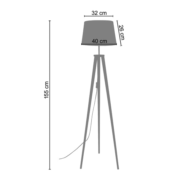 <transcy>Candeeiro Pé Alto ARHUS  40cm - 1 Luz </transcy>