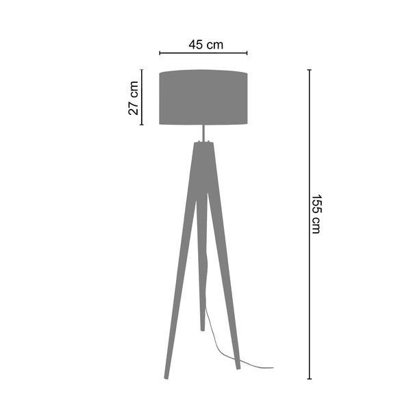 <transcy>Candeeiro Pé Alto NOIRON  45cm - 1 Luz   </transcy>