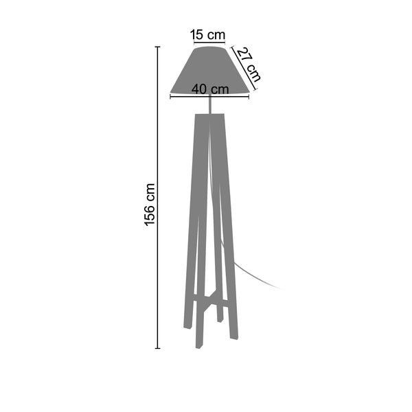 <transcy>Candeeiro pé alto VIDAR 1 40cm - 1 Luz </transcy>