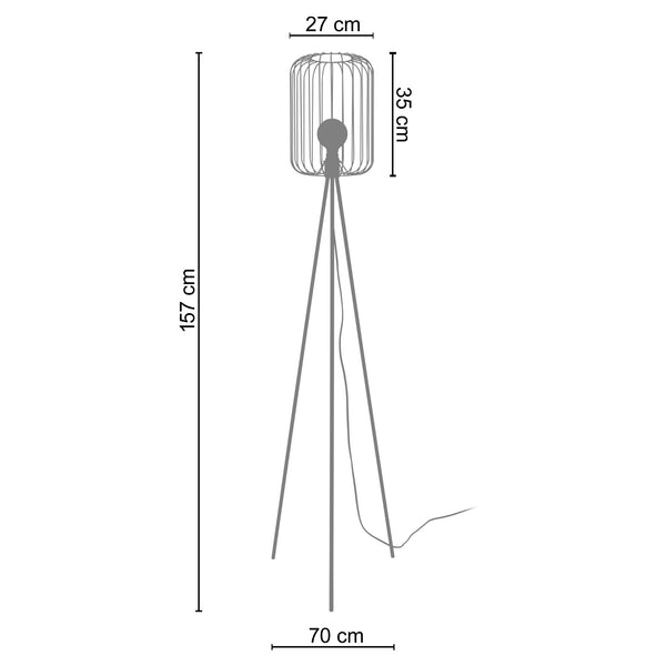 <tc>Candeeiro Pé Alto SORANO  70cm - 1 Luz </tc>