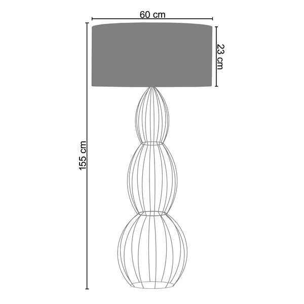 <transcy>Candeeiro pé alto BRADFORD 40cm - 1 Luz  </transcy>