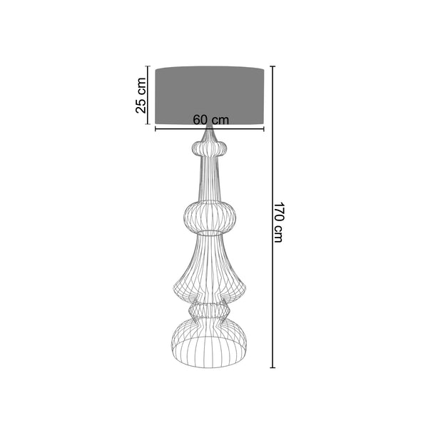 Lampadaire PAGODA 60cm - 1 Lumière