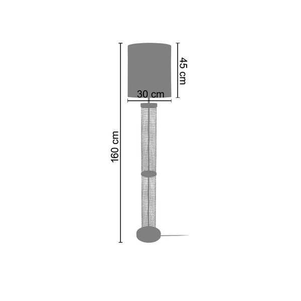 <transcy>Candeeiro Pé Alto NOIRON  30cm - 1 Luz </transcy>