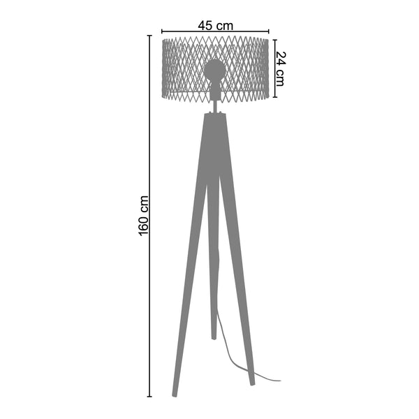 <transcy>Candeeiro Pé Alto ASTER  45cm - 1 Luz </transcy>