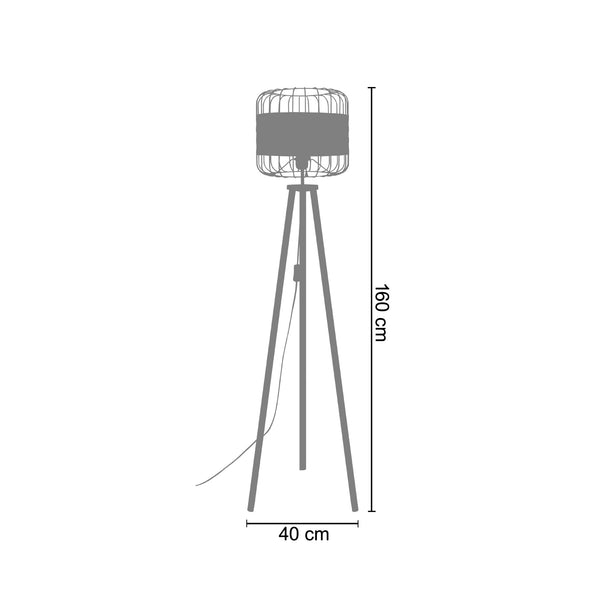 Lampadaire TRESSÉ.BAGO A 40cm - 1 Lumière