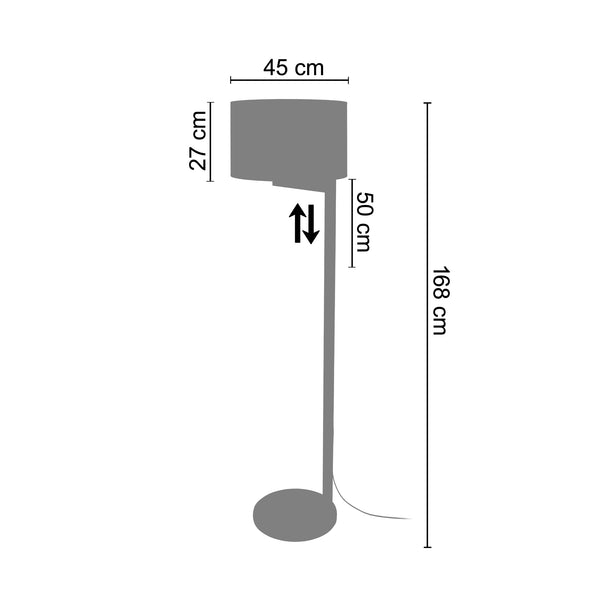 <transcy>Candeeiro Pé Alto COCHIN  45cm - 1 Luz </transcy>