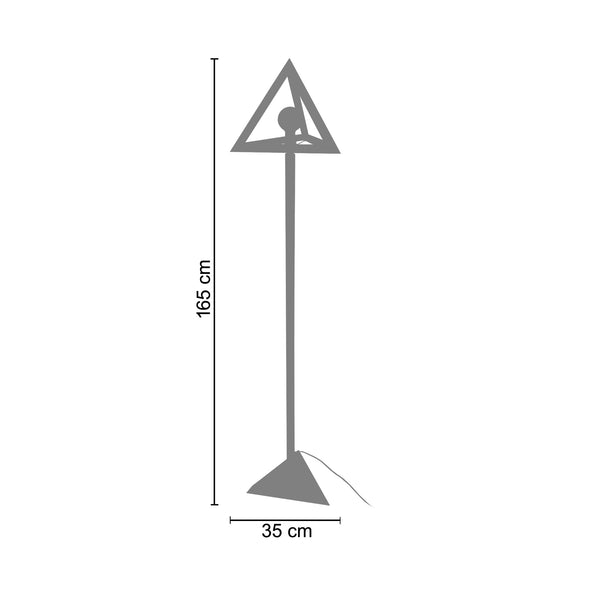 Lampadaire TÉTRAÈDRE A 35cm - 1 Lumière