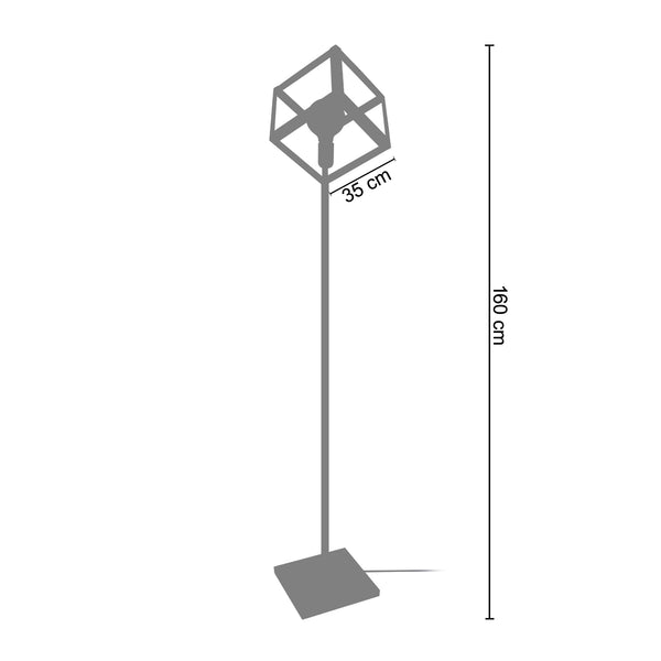 Lampadaire HEXAÈDRE A 35cm - 1 Lumière