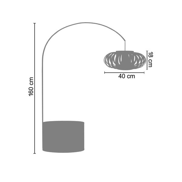 <transcy>Candeeiro Pé Alto BOKBLAD COFFRE  40cm - 1 Luz </transcy>