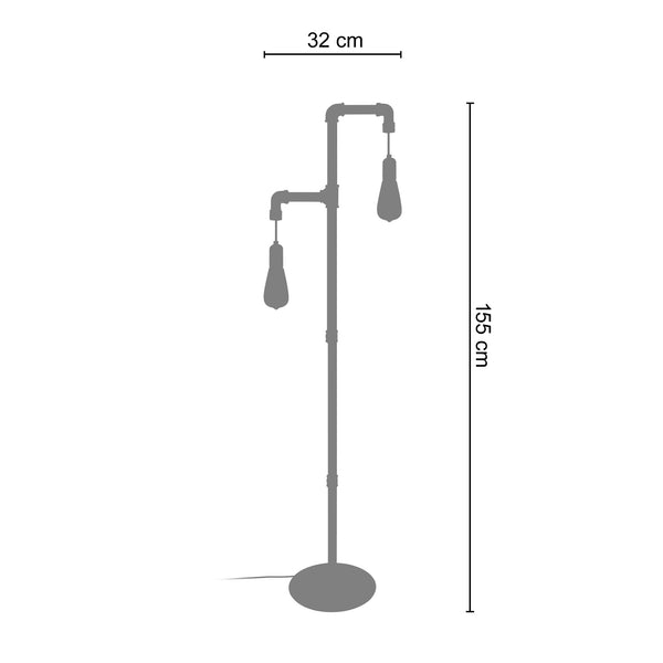 Lampadaire HYDRAULIK A 32cm - 2 Lumières