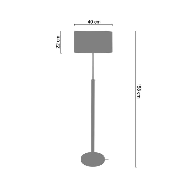 <transcy>Candeeiro Pé Alto GOA  40cm - 1 Luz </transcy>