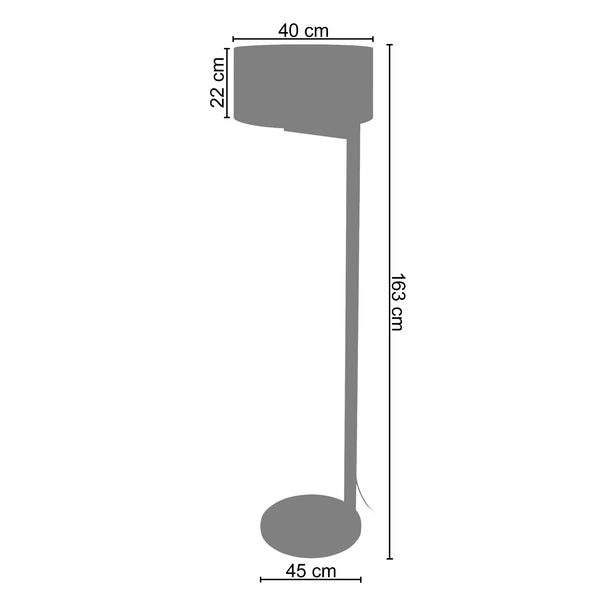 <transcy>Candeeiro Pé Alto GOA  45cm - 1 Luz </transcy>