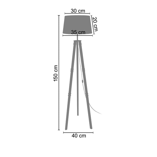 <transcy>Candeeiro Pé Alto RUHR  40cm - 1 Luz - SKU 51613</transcy>