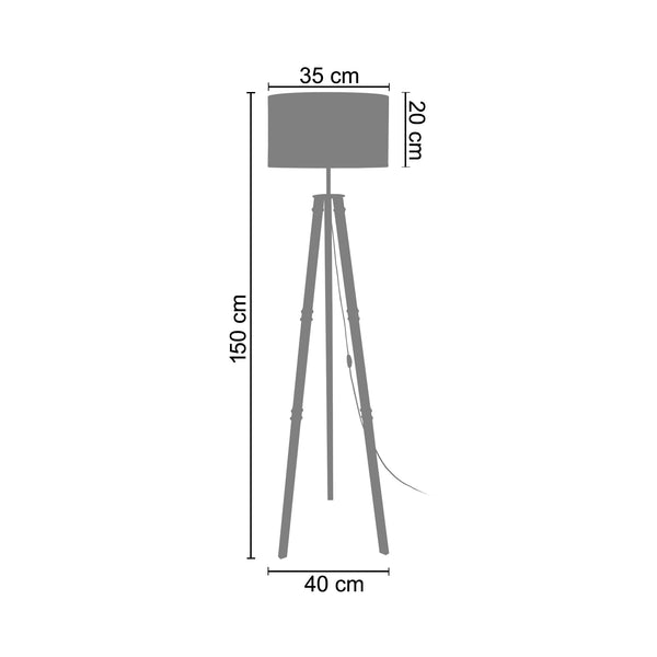 <transcy>Candeeiro Pé Alto RUHR  40cm - 1 Luz </transcy>