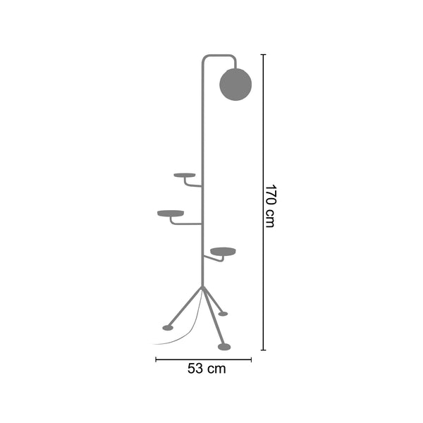 <transcy>Candeeiro Pé Alto FLOREALE 53cm - 1 Luz </transcy>